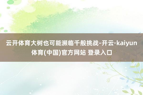 云开体育大树也可能濒临千般挑战-开云·kaiyun体育(中国)官方网站 登录入口